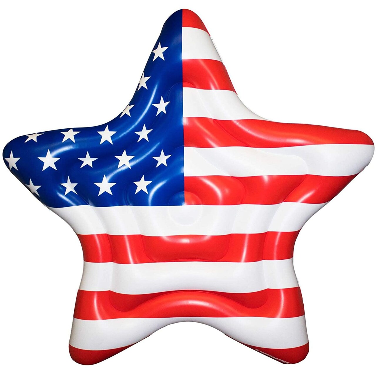 Swim Central Inflatable Americana Star Island Swimming Pool Float - 69"